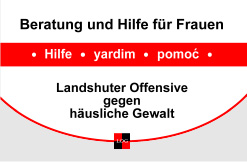 Klappkarte der Landshuter Offensive gegen häusliche Gewalt