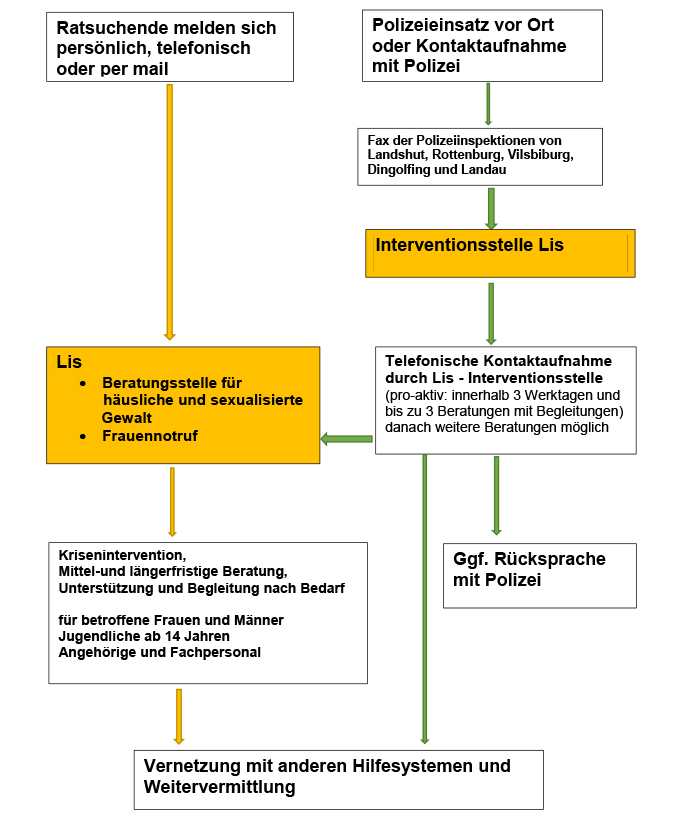 Vorgehensweise der LIS bei häuslicher Gewalt